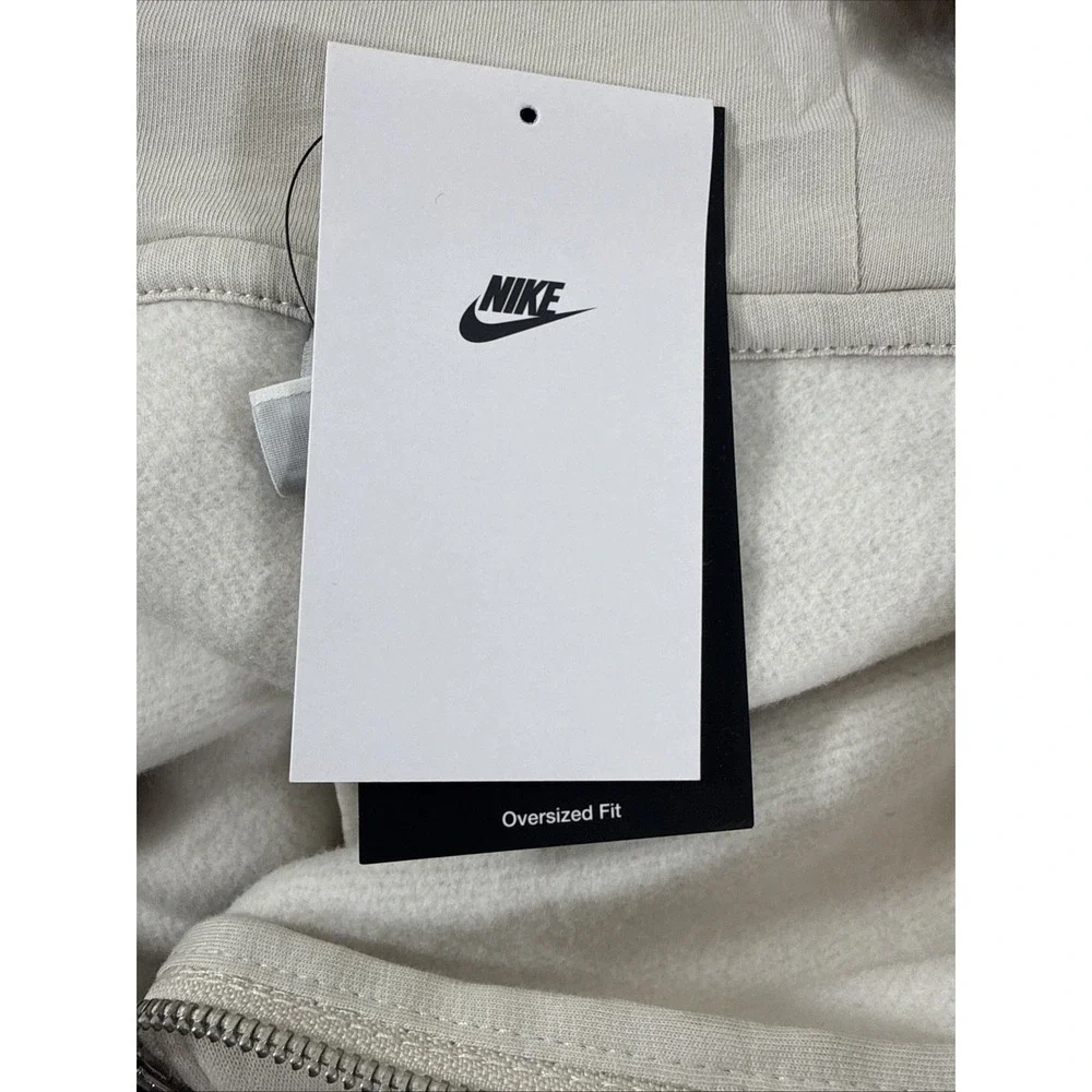 Nike Women's Sportswear Phoenix Fleece Oversized Full-Zip Hoodie Medium Beige